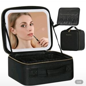 LED Vanity Mirror with Black Case